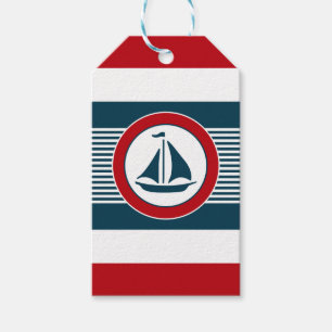 Nautical design gift tags