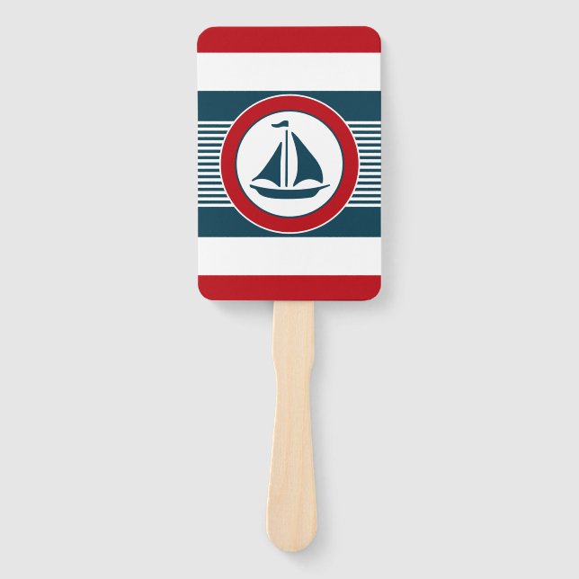 Nautical design hand fan (Front)