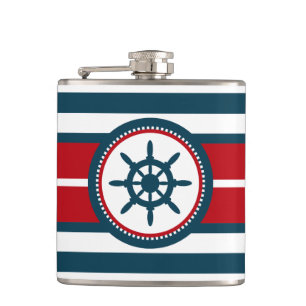 Nautical design hip flask