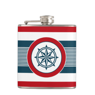 Nautical design hip flask