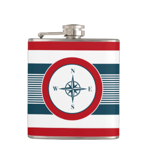 Nautical design hip flask