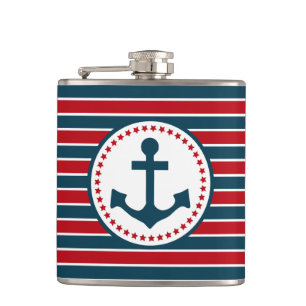 Nautical design hip flask