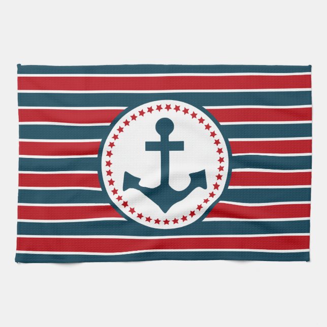 Nautical design kitchen towel (Horizontal)