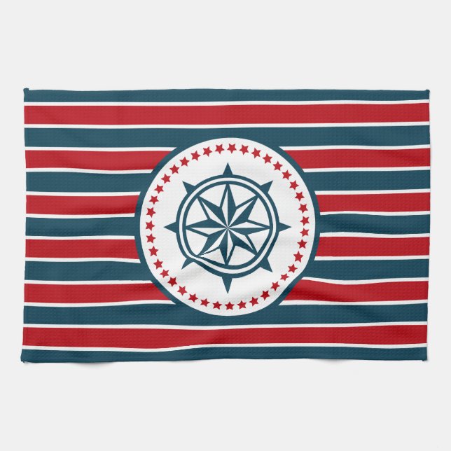 Nautical design kitchen towel (Horizontal)