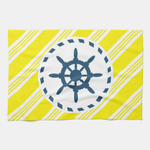 Nautical design kitchen towel