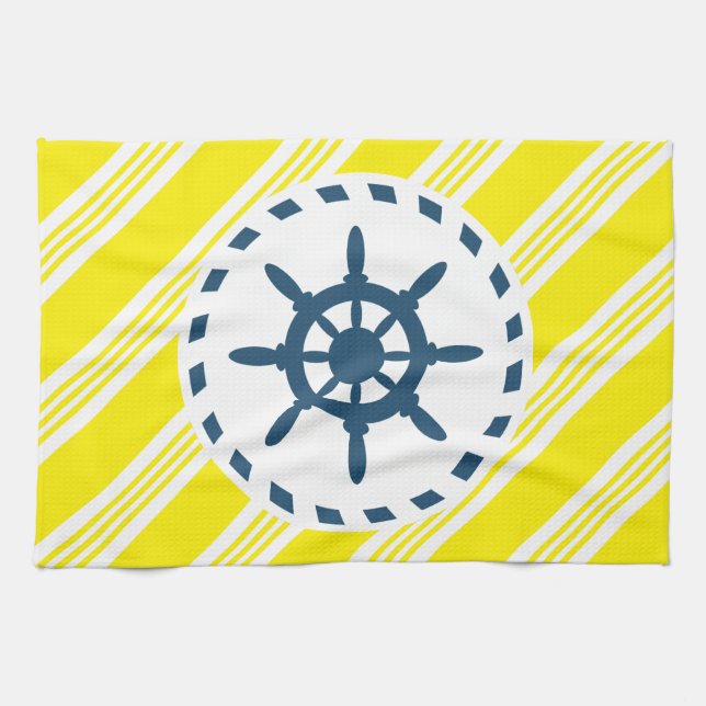 Nautical design kitchen towel (Horizontal)