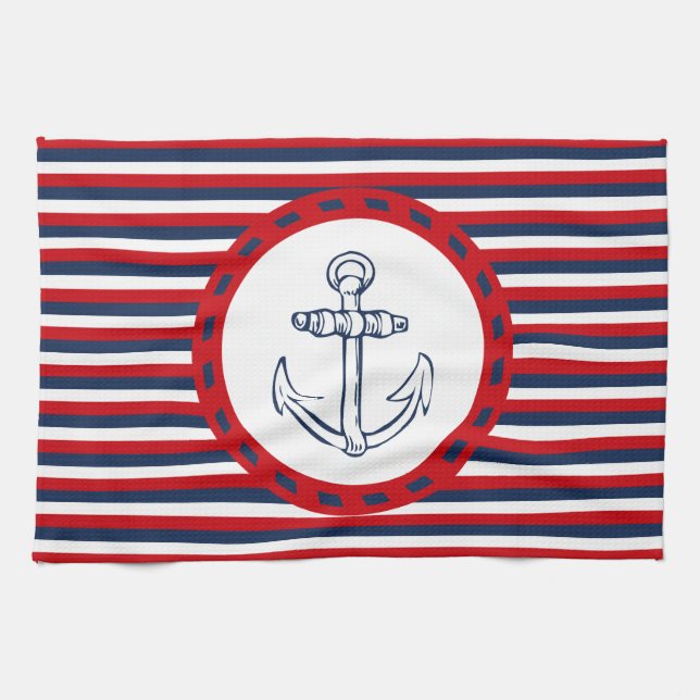 Nautical design kitchen towel (Horizontal)