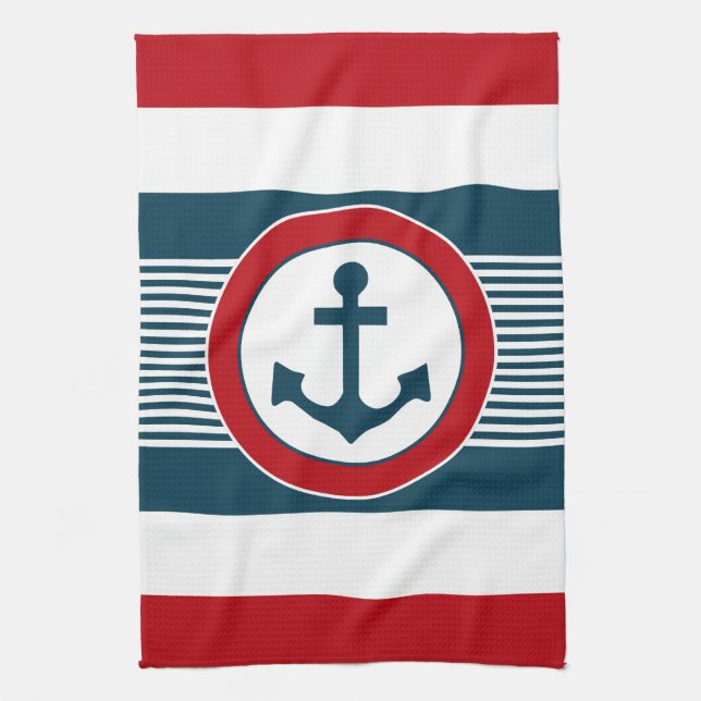 Nautical design kitchen towel (Vertical)