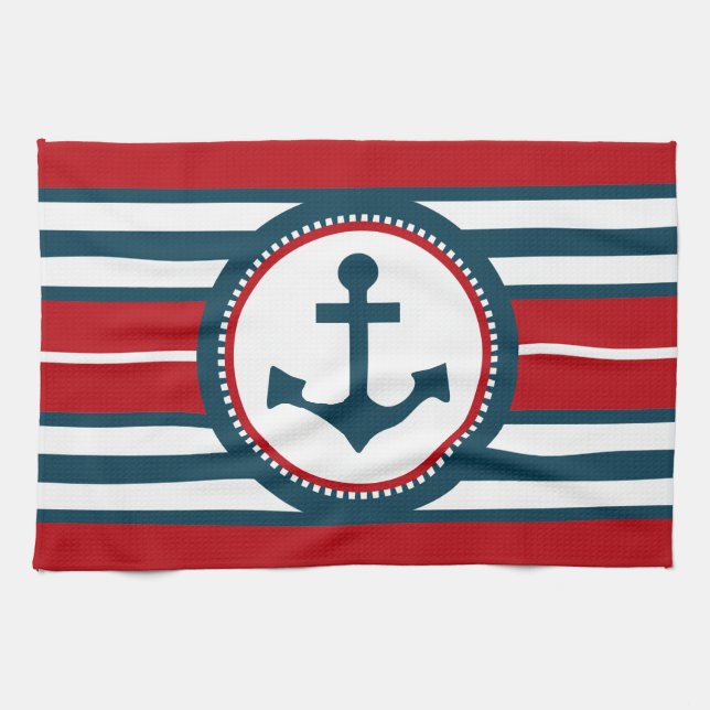 Nautical design kitchen towel (Horizontal)