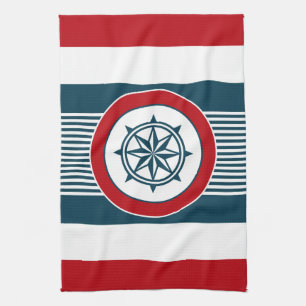 Nautical design kitchen towel