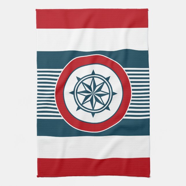 Nautical design kitchen towel (Vertical)