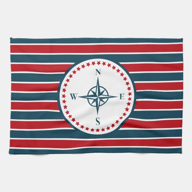 Nautical design kitchen towel (Horizontal)