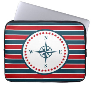 Nautical design laptop sleeve