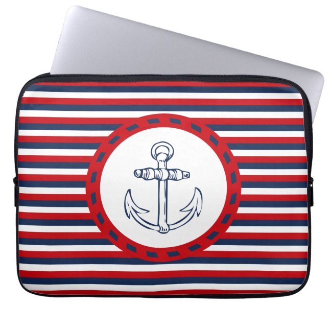 Nautical design laptop sleeve (Front)