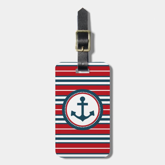 Nautical design luggage tag (Front Vertical)