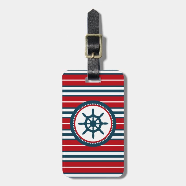 Nautical design luggage tag (Front Vertical)