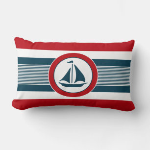 Nautical design lumbar pillow
