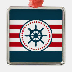 Nautical design metal ornament