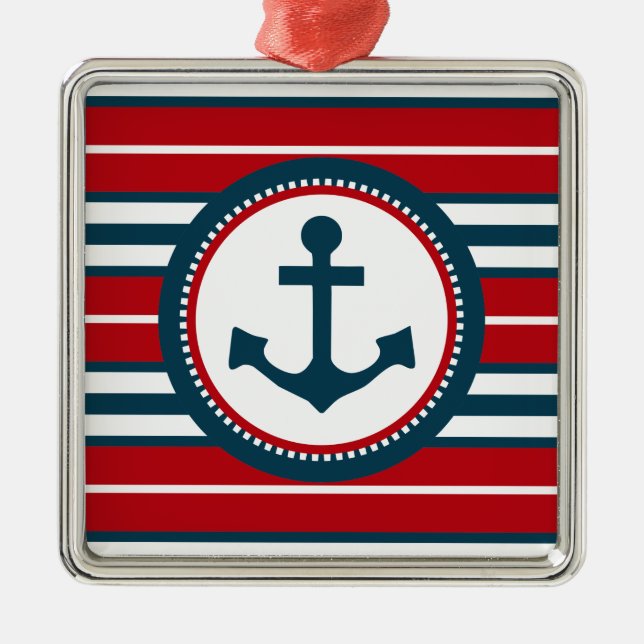 Nautical design metal ornament (Front)