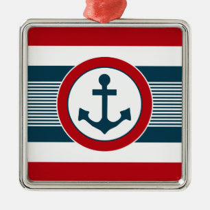 Nautical design metal ornament