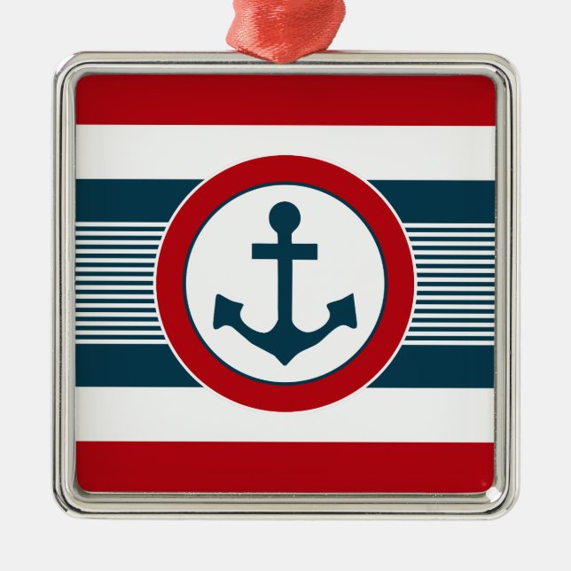 Nautical design metal ornament (Front)