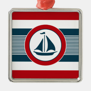 Nautical design metal ornament