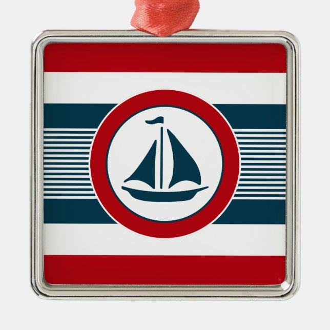 Nautical design metal ornament (Front)