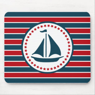 Nautical design mouse pad
