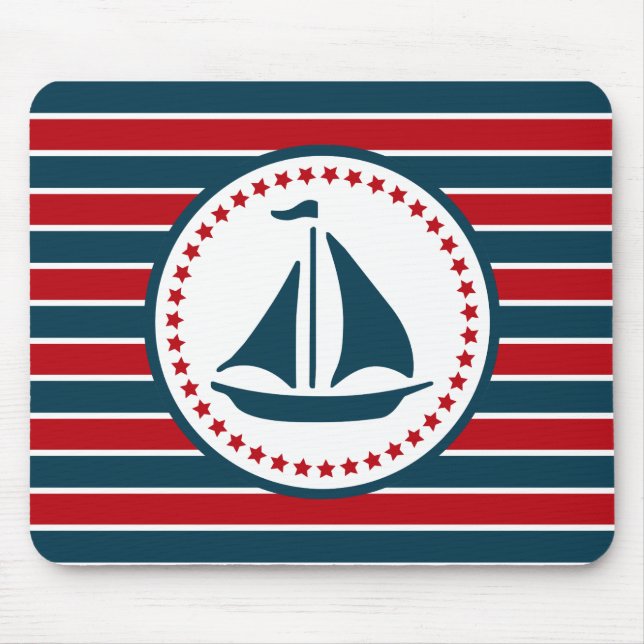 Nautical design mouse pad (Front)