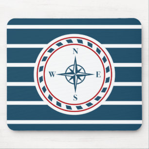 Nautical design mouse pad