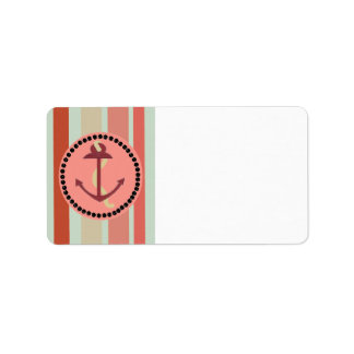 Nautical Design on Stripes Label