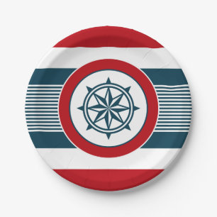 Nautical design paper plate