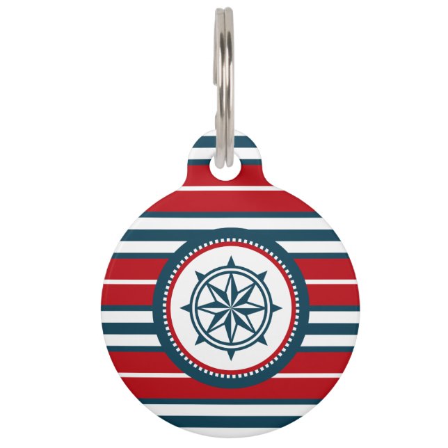 Nautical design pet tag (Front)