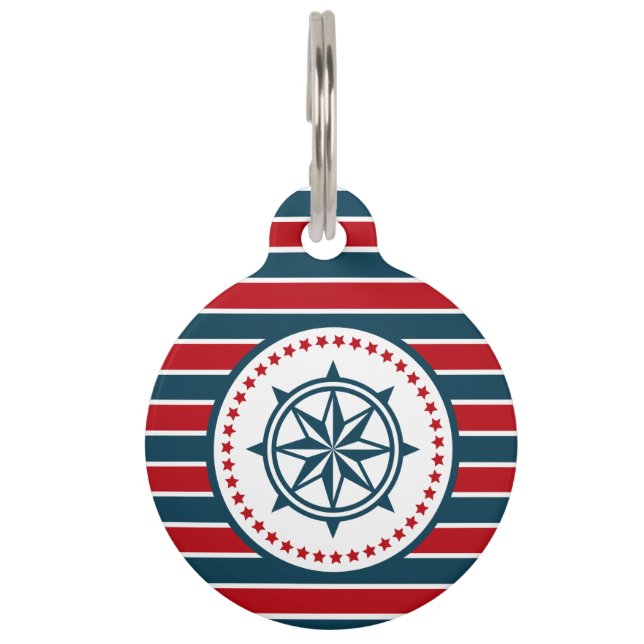 Nautical design pet tag (Front)