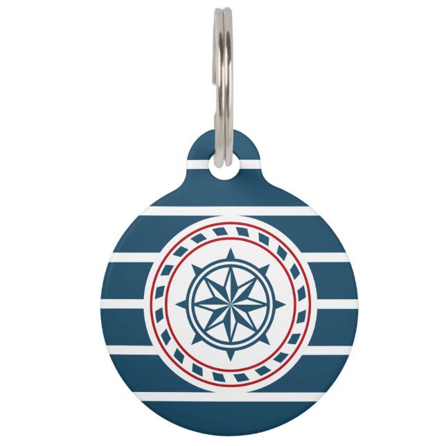 Nautical design pet tag (Front)