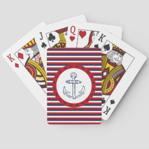Nautical design playing cards