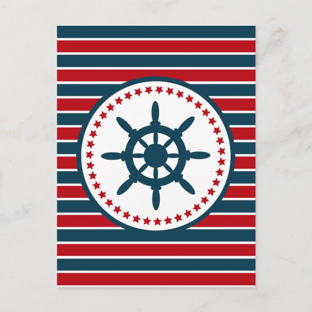 Nautical design postcard (Front)