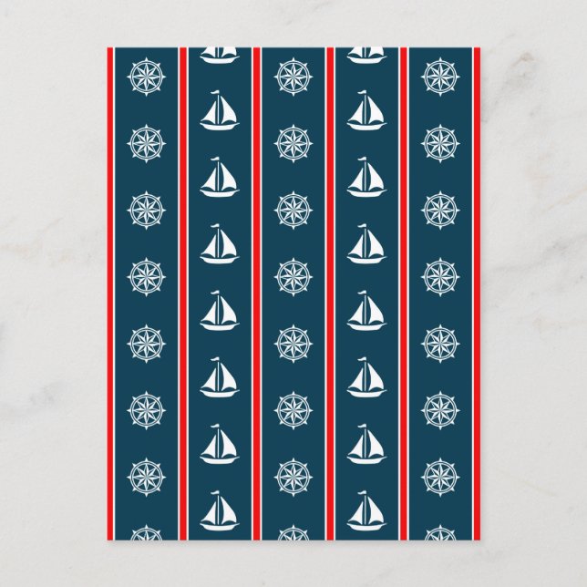 Nautical design postcard (Front)