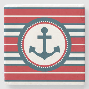 Nautical design stone coaster