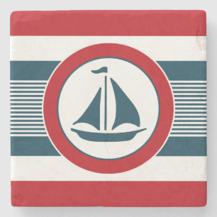 Nautical design stone coaster