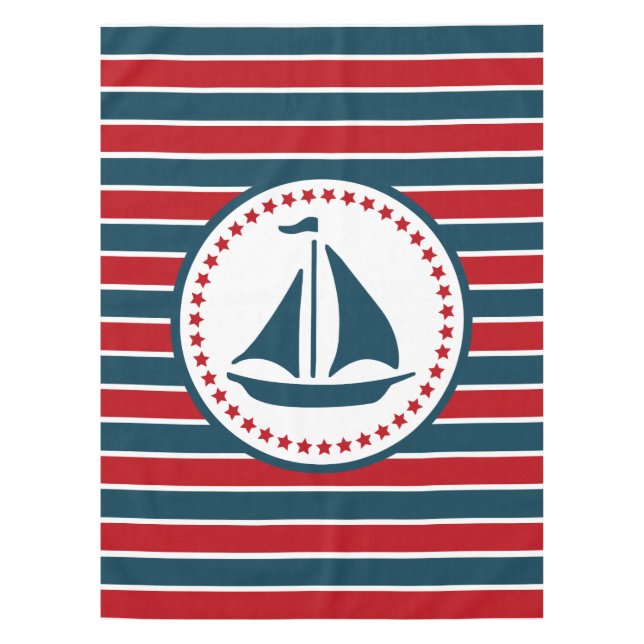 Nautical design tablecloth (Front)