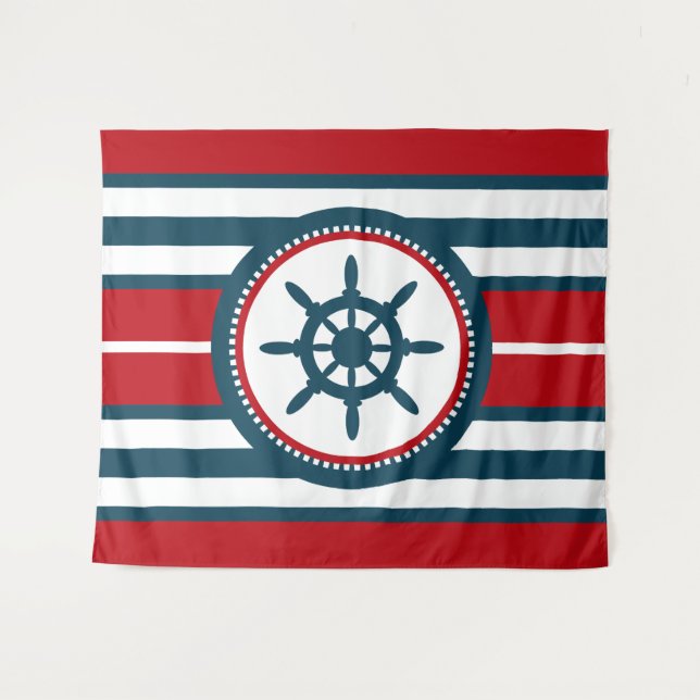 Nautical design tapestry (Front (Horizontal))