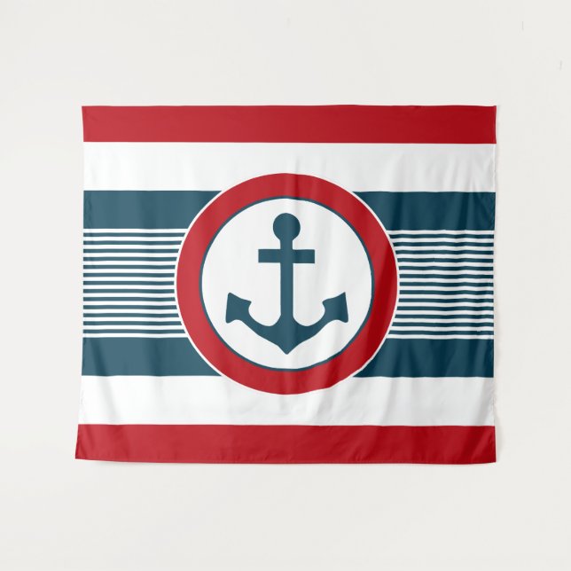 Nautical design tapestry (Front (Horizontal))