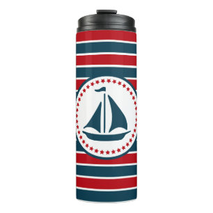 Nautical design thermal tumbler