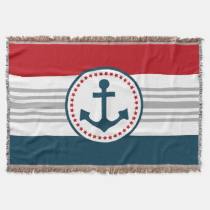 Nautical design throw blanket