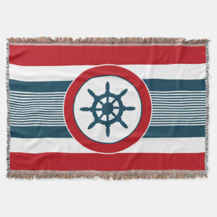 Nautical design throw blanket