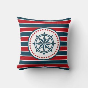 Nautical design throw pillow
