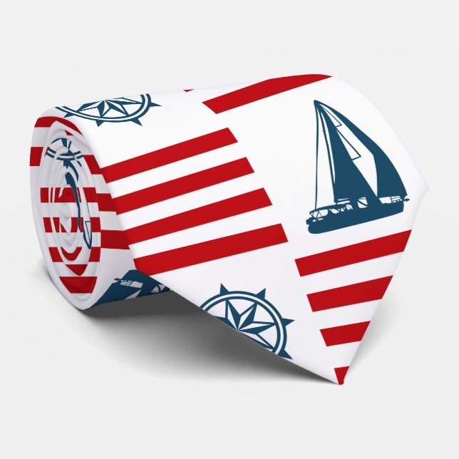 Nautical design tie (Rolled)