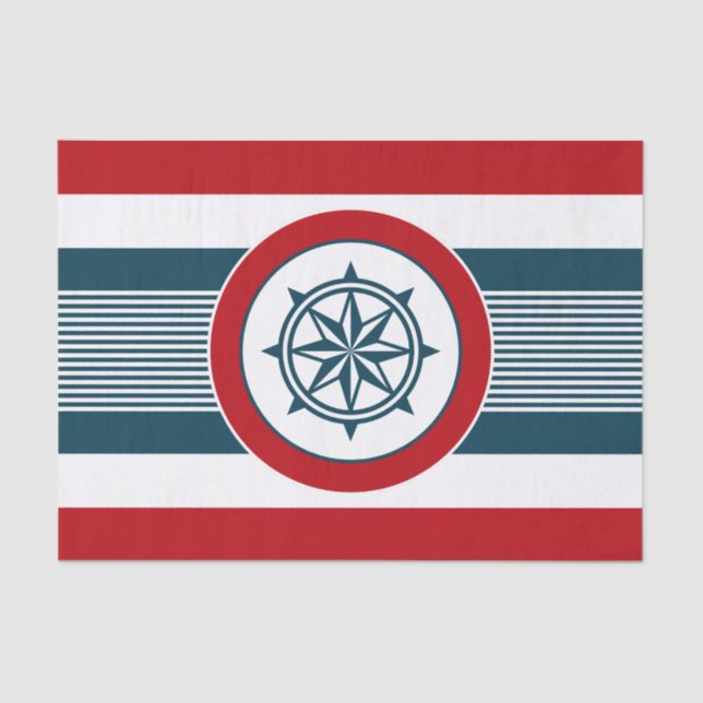 Nautical design tissue paper (Front)