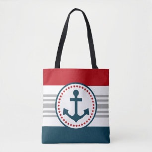 Nautical design tote bag